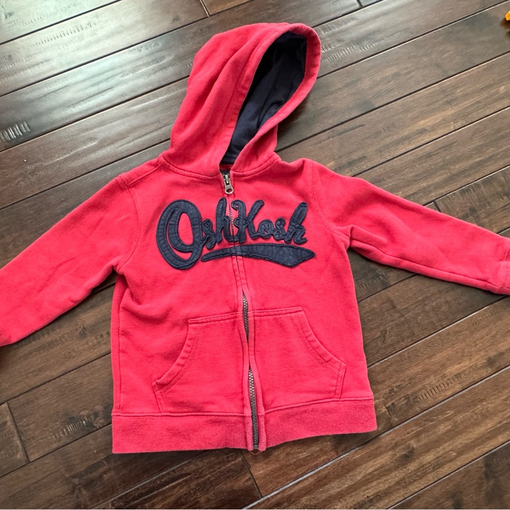 OshKosh B'gosh Kids Bright Red Zip-Up Hoodie